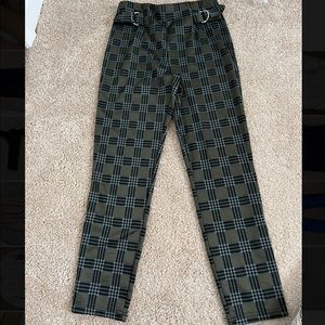 Forever 21 Green plaid pants.